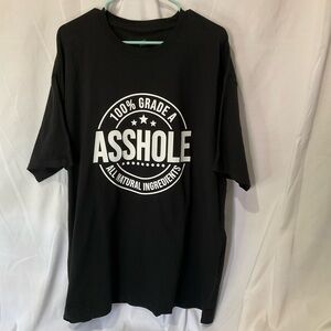 A**HOLE Black Womens T-Shirt Plus Size 2XL or Men’s T-Shirt